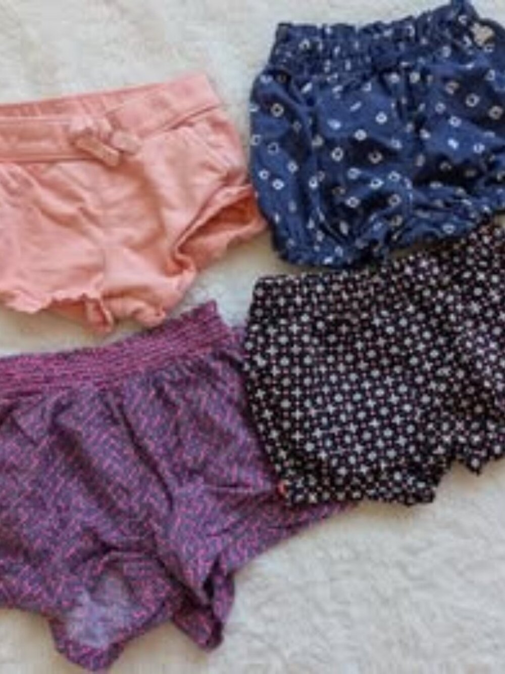 4 Pairs of Toddler girls shorts size 18m (12-18m)